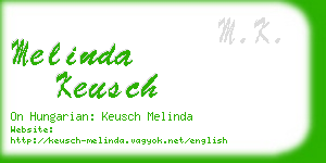 melinda keusch business card